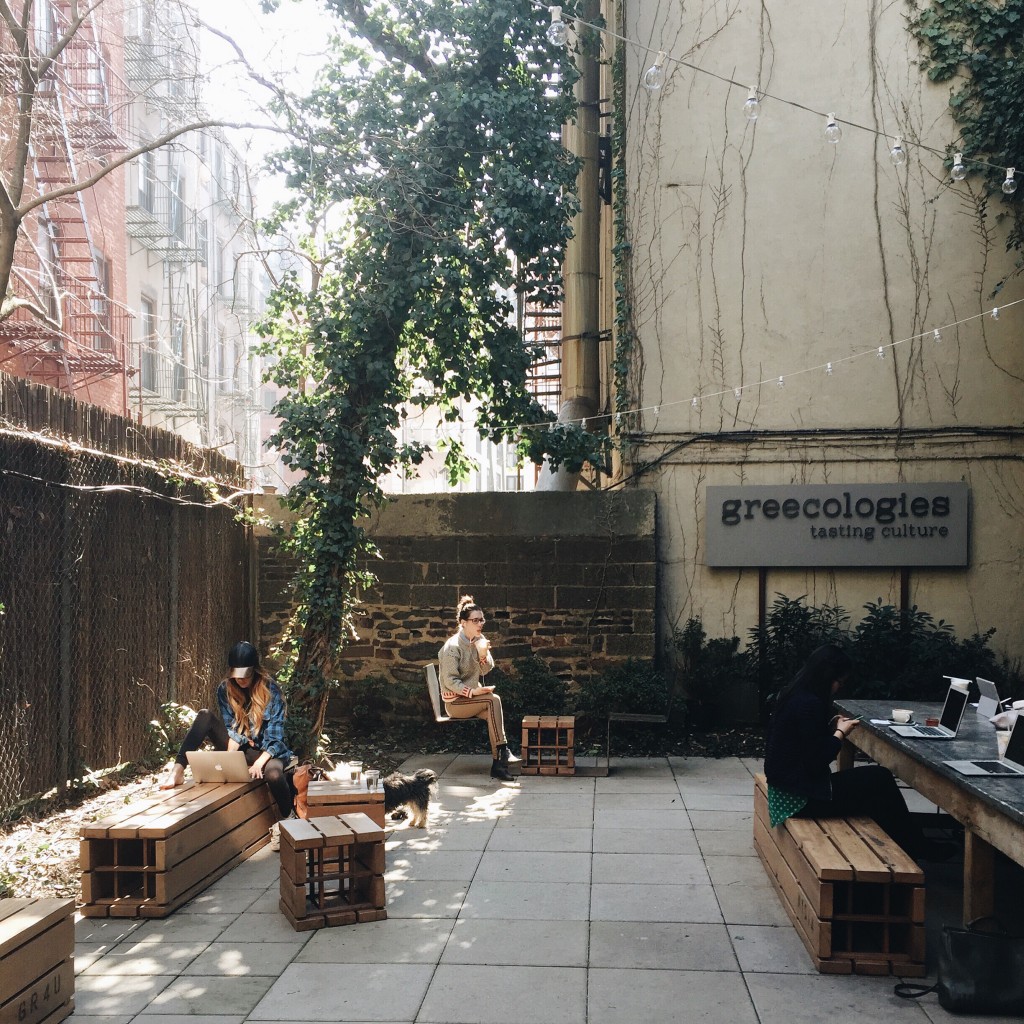 greecologies outdoor space in the springtime