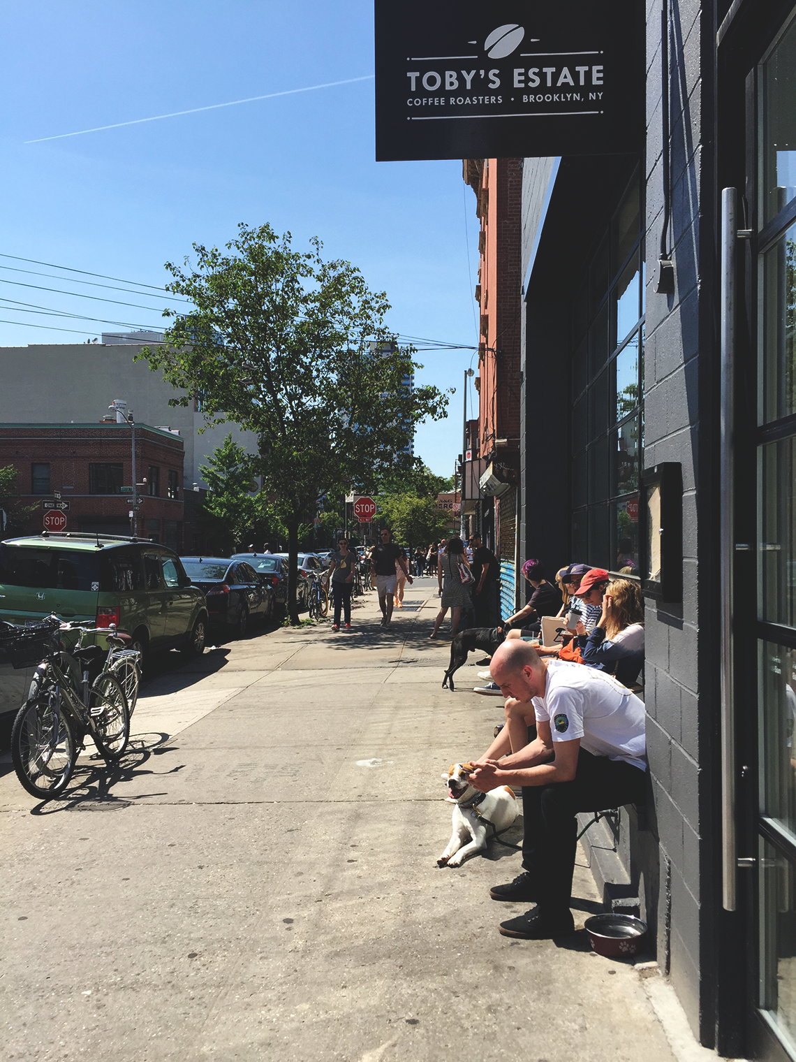 tobys estate coffee, williamsburg | outdoor seating summertime