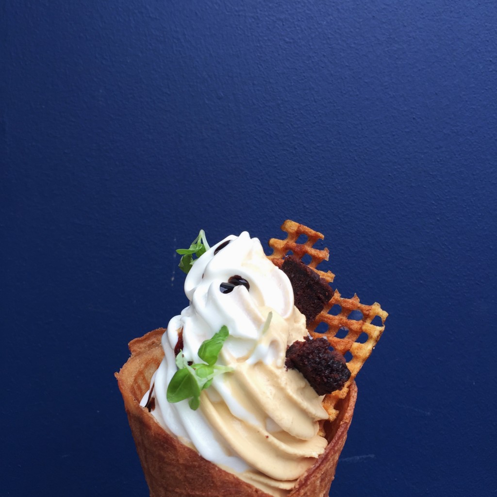 dominique ansel burrata and balsamic soft serve ice cream