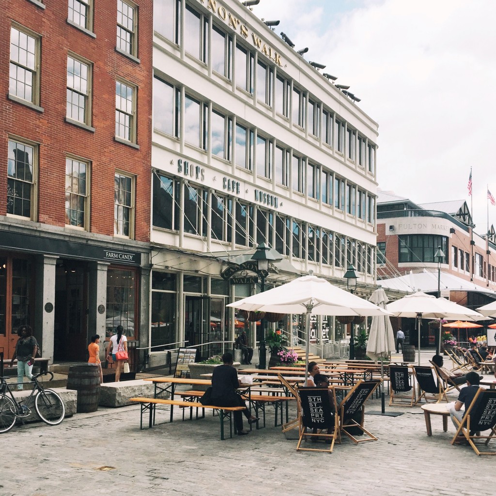 seaport district outdoor seating, nyc